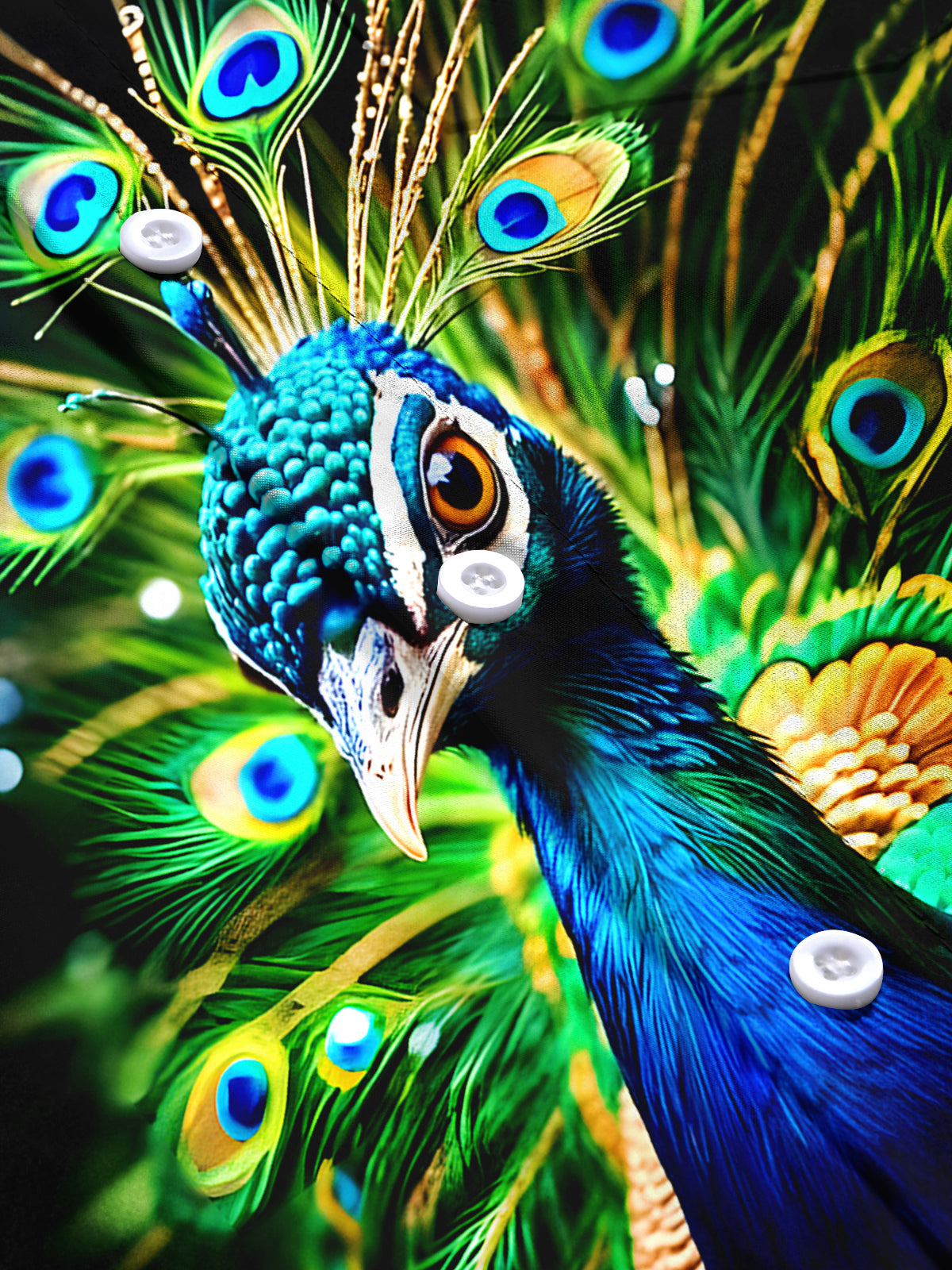 Peacock Men's Pocket Short Sleeve Shirts