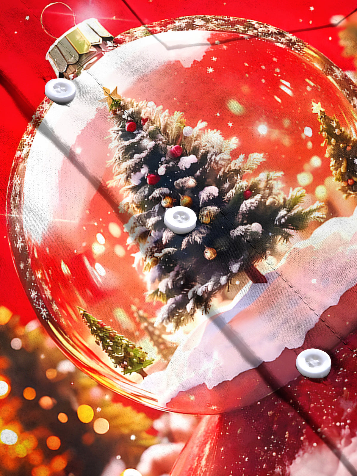 Christmas Tree Men's Pocket Short Sleeve Shirts