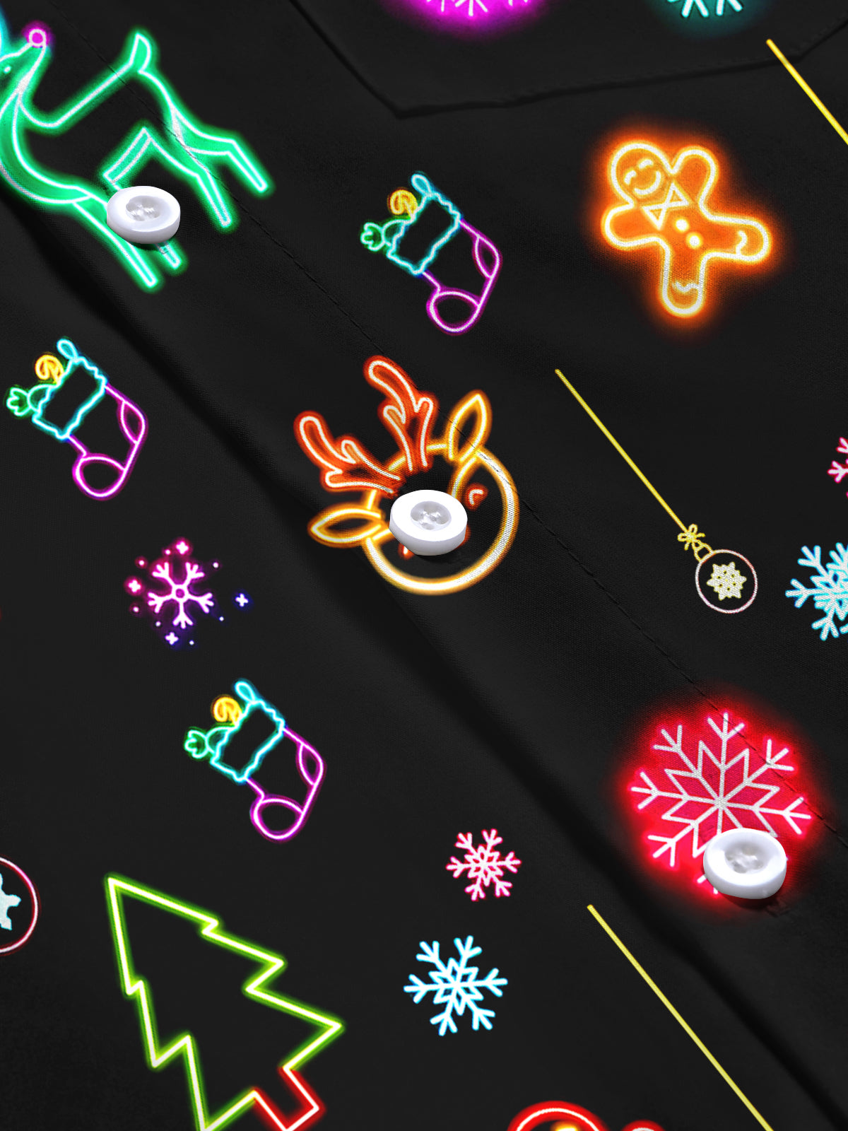 Christmas Men's Pocket Long Sleeve Shirts