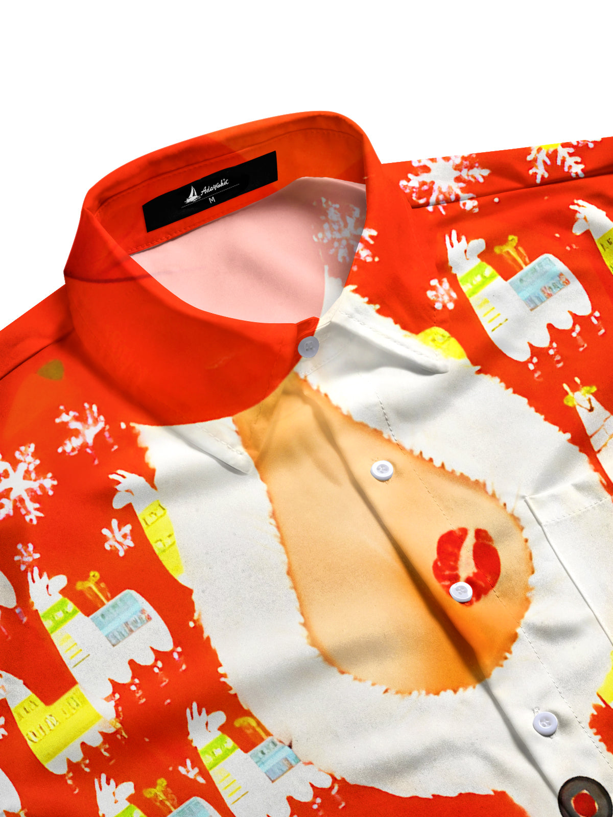 Fun Christmas Alpaca Xmas Men's Pocket Short Sleeve Shirts