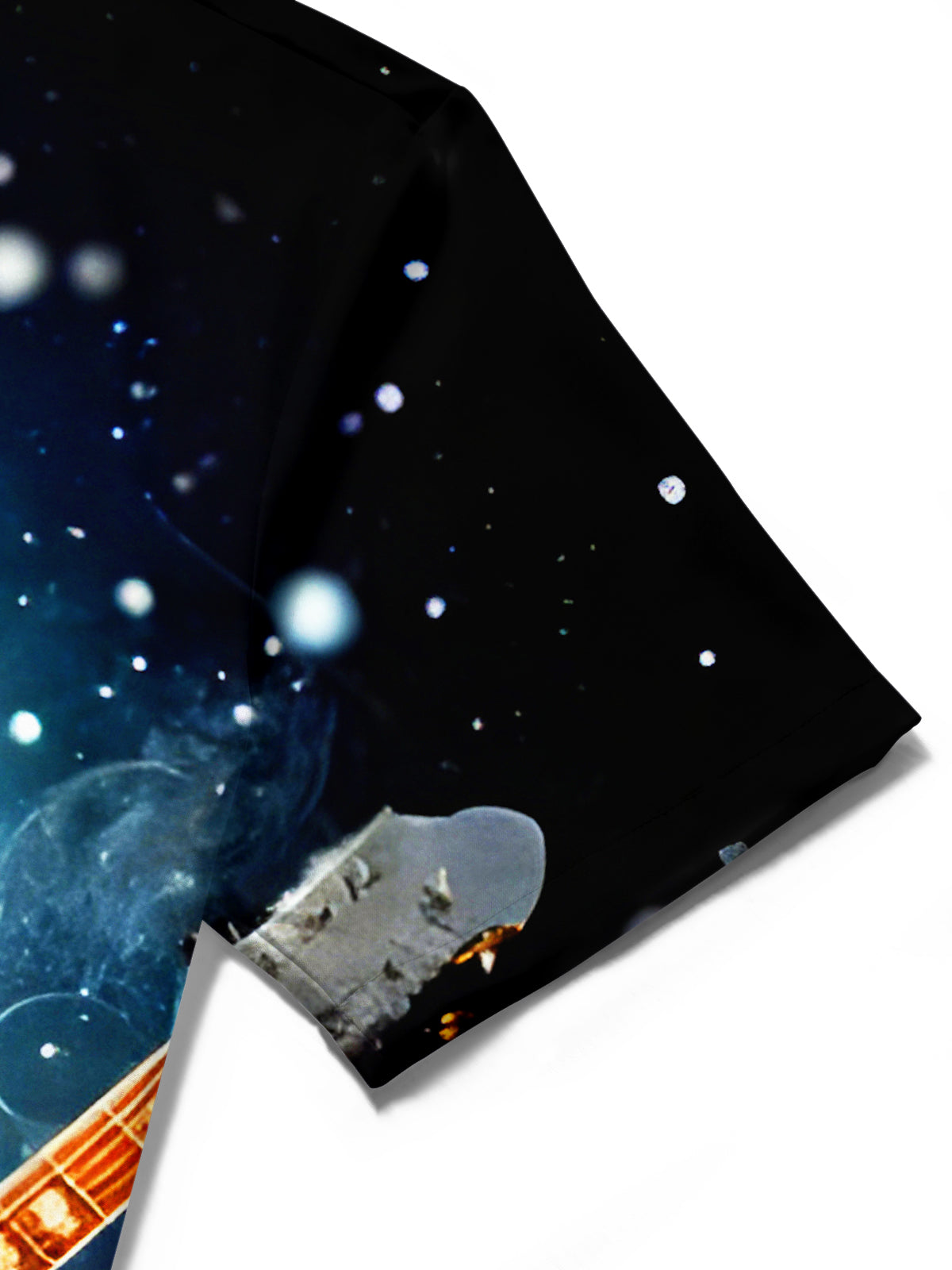 Fun Christmas Skull Guitar Rock Music Men's Pocket Short Sleeve Shirts