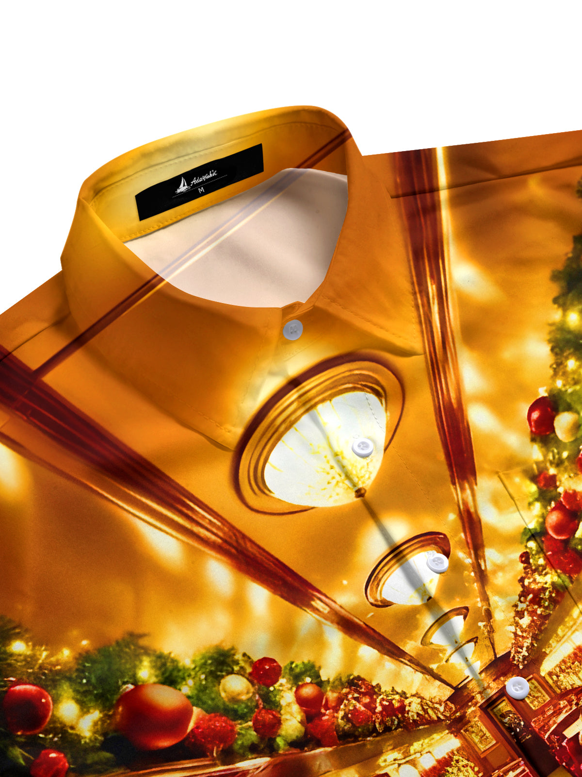 Fun Christmas Decorations Train Xmas Men's Pocket Short Sleeve Shirts