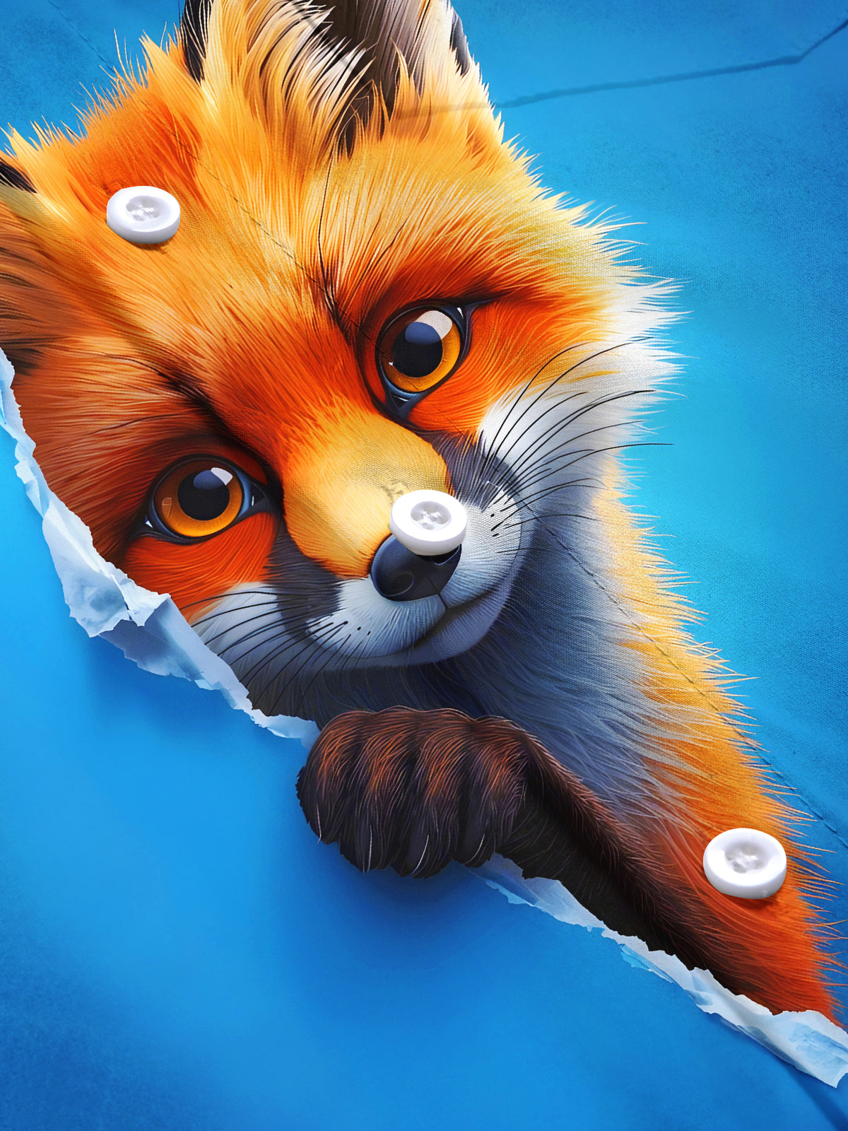 Fun Ice Snow Fox Men's Pocket Short Sleeve Shirts