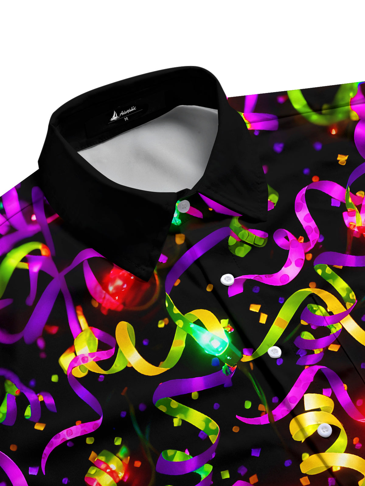 Festive Carnival Ribbons Men's Pocket Short Sleeve Shirts