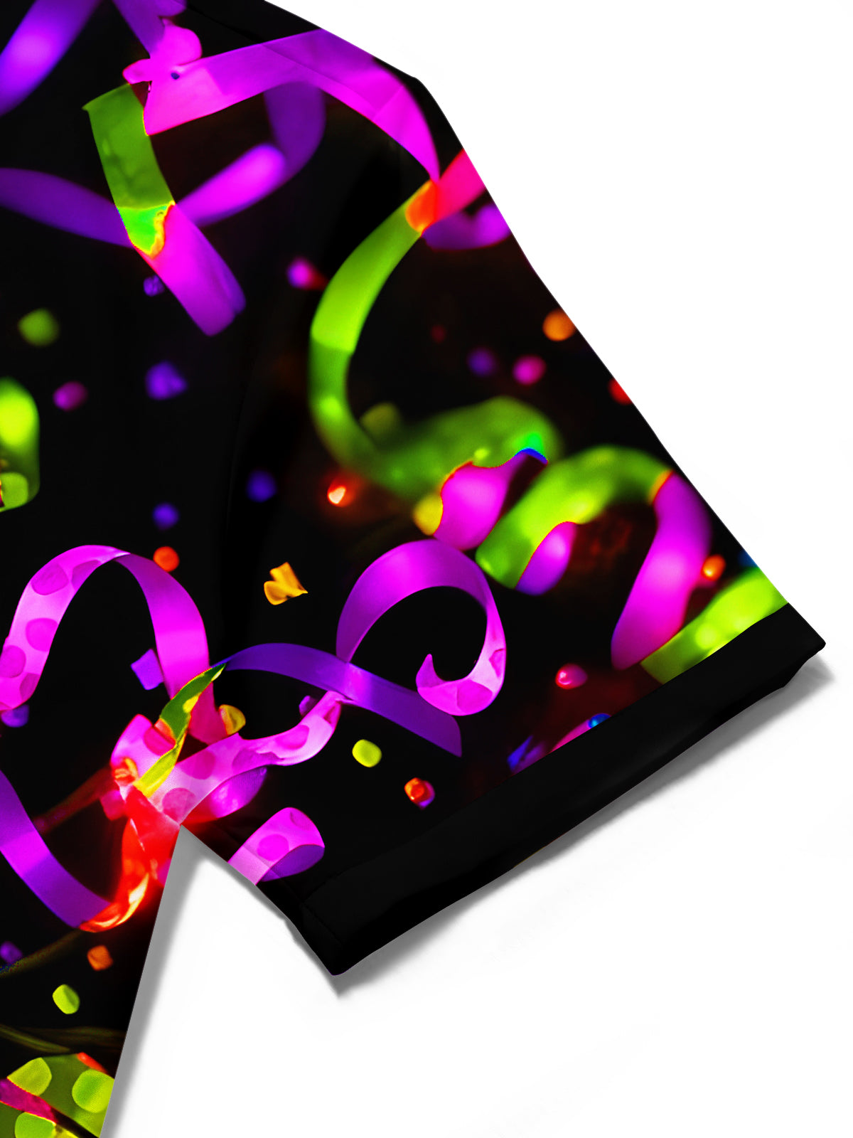 Festive Carnival Ribbons Men's Pocket Short Sleeve Shirts