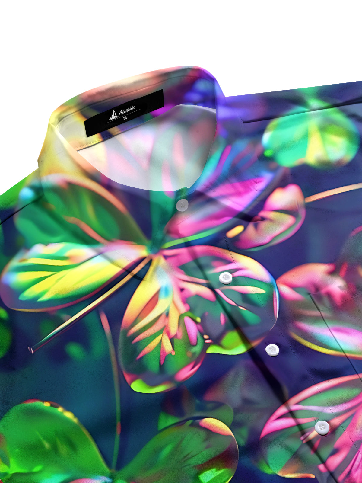 Clover Print Men's Pocket Short Sleeve Shirts