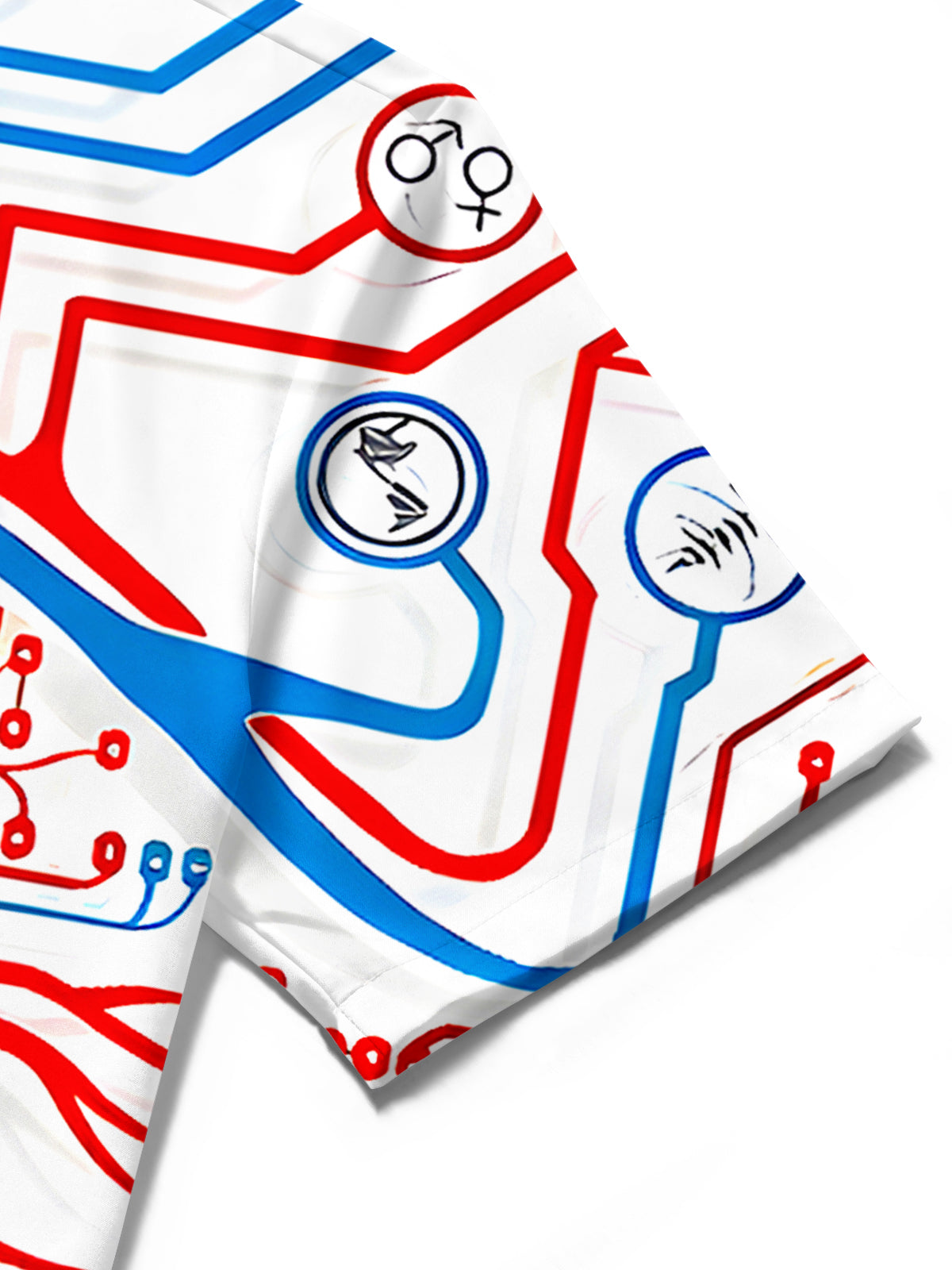 Heart Men's Pocket Short Sleeve Shirts