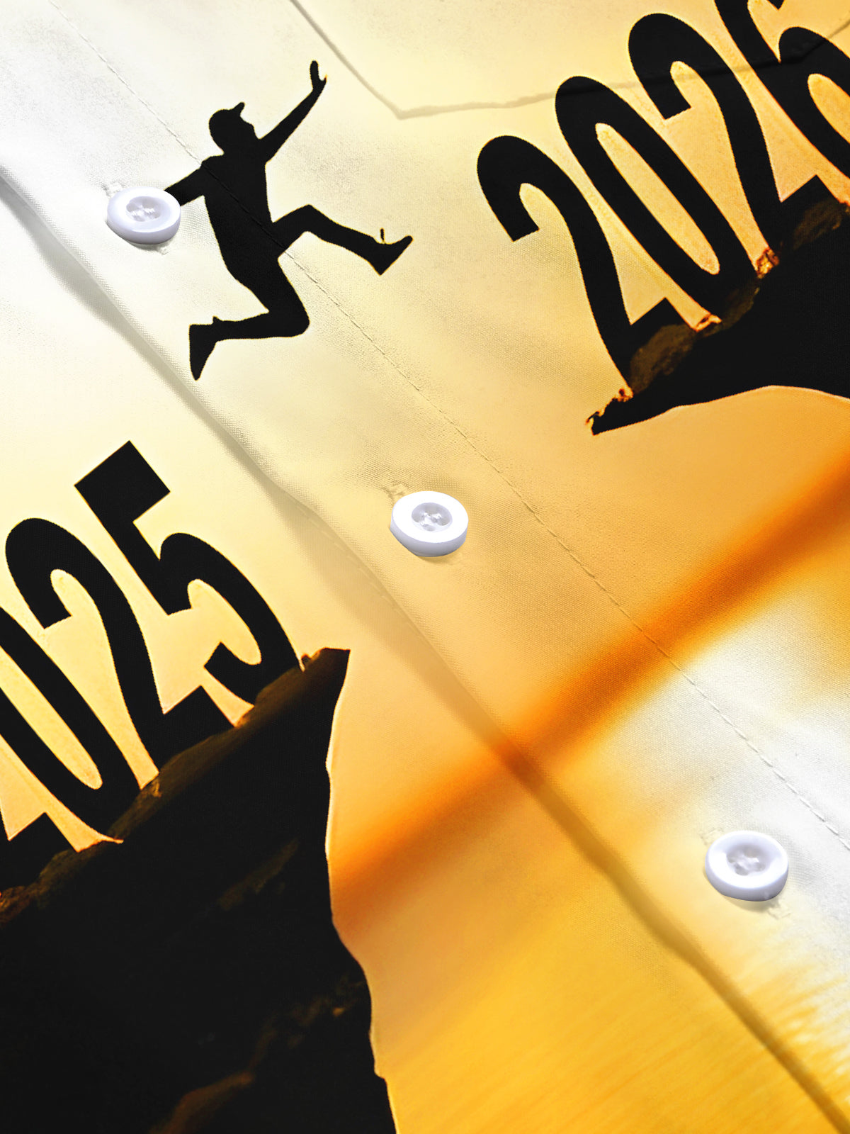 Fun Crossing Into The New Year Men's Pocket Short Sleeve Shirts