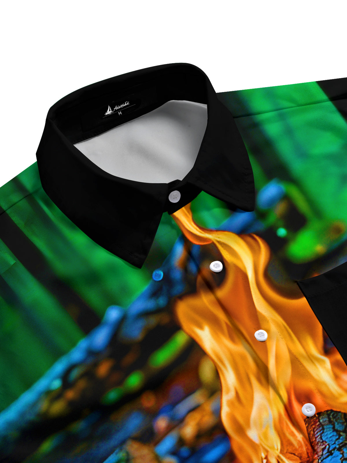 Forest Campfire Men's Pocket Short Sleeve Shirts