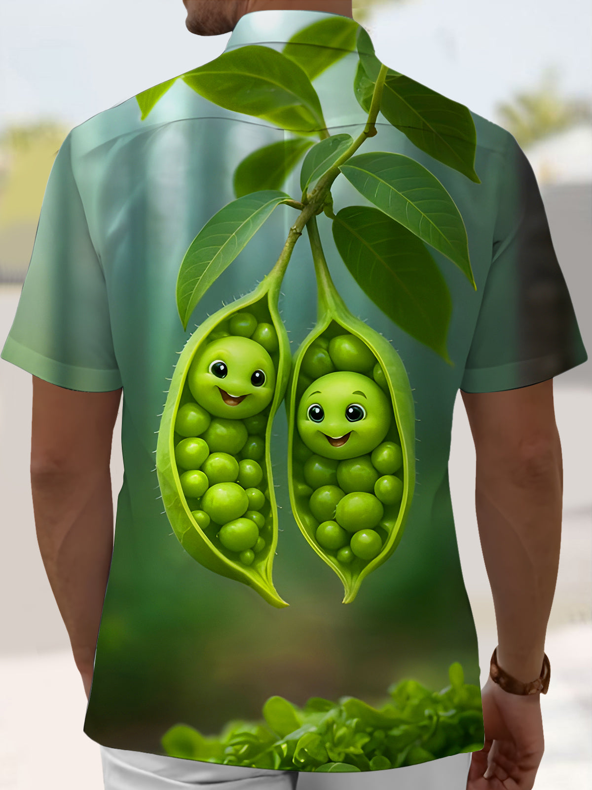 Fun Pea Men's Pocket Short Sleeve Shirts