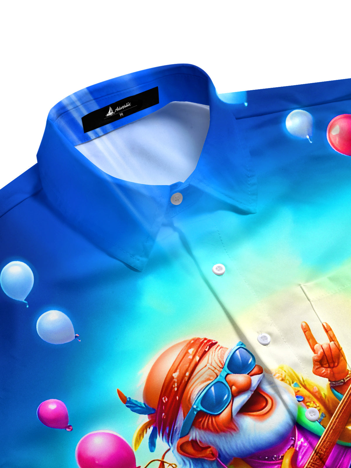 Fun Festival Rock Guitar Music Carnival Senior Citizens Men's Pocket Short Sleeve Shirts