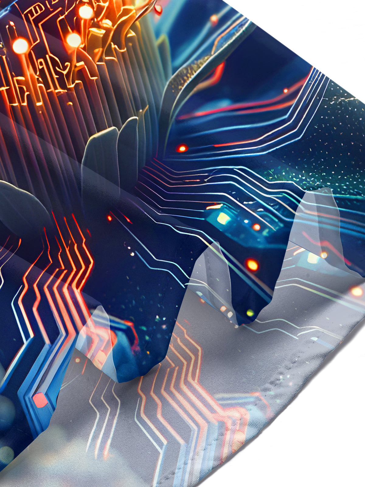 Circuit Board Organism Men's Pocket Long Sleeve Shirts