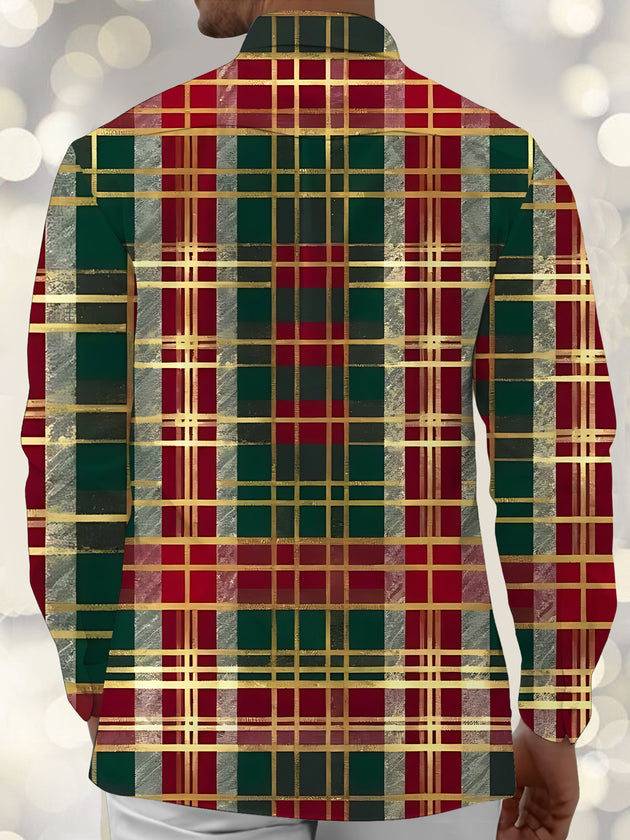 men's holiday shirt back view