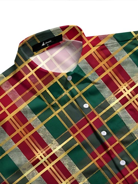 men's festive shirt side view
