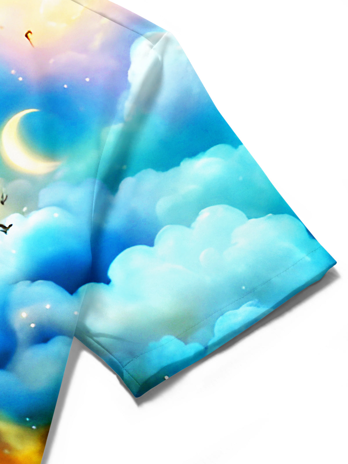 Art Vibrant Spiral Structure Dreamy Sky Men's Pocket Short Sleeve Shirts