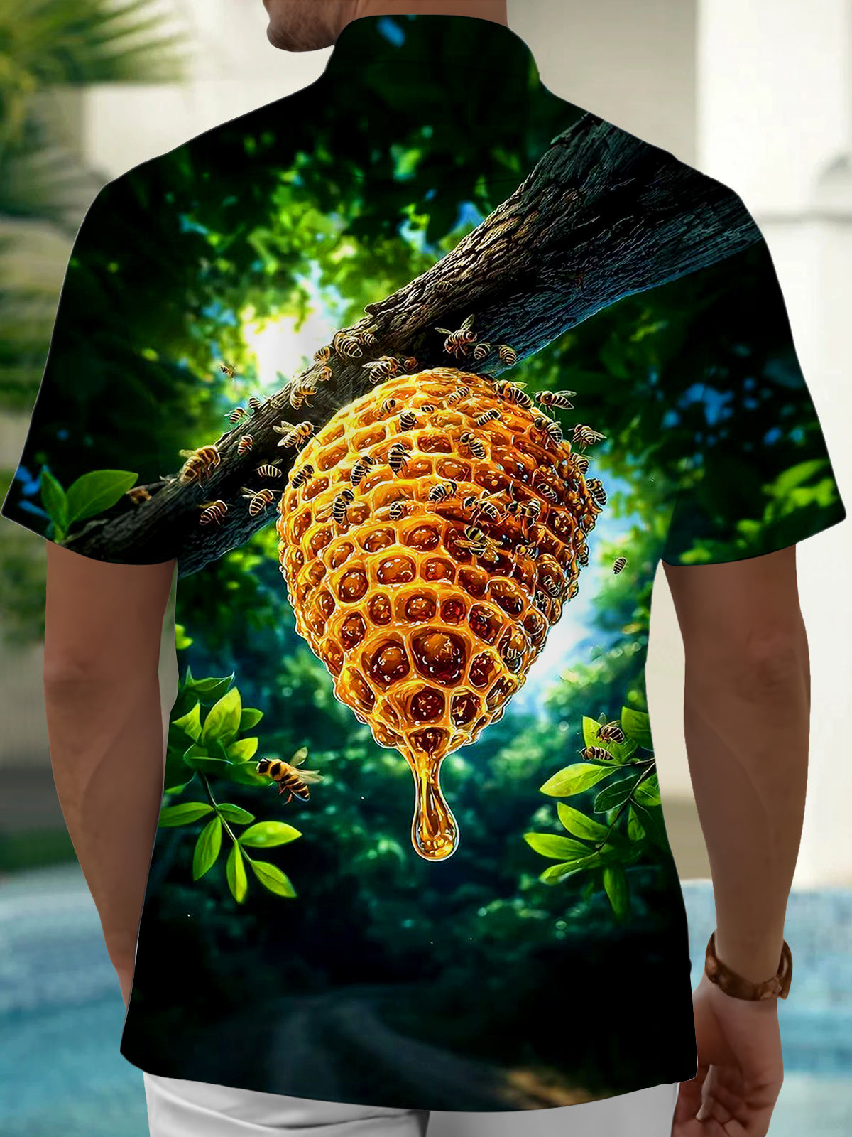 Bee Nest Men's Pocket Short Sleeve Shirts