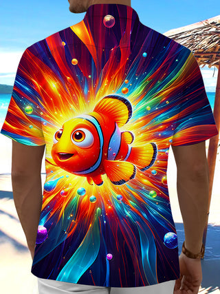 men's aloha shirt back view