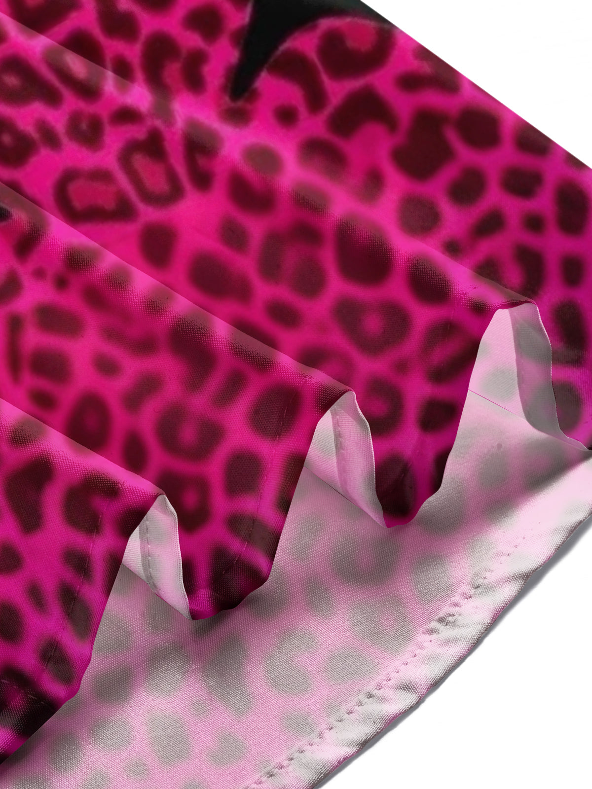 Fishbone Leopard Print Men's Pocket Short Sleeve Shirts