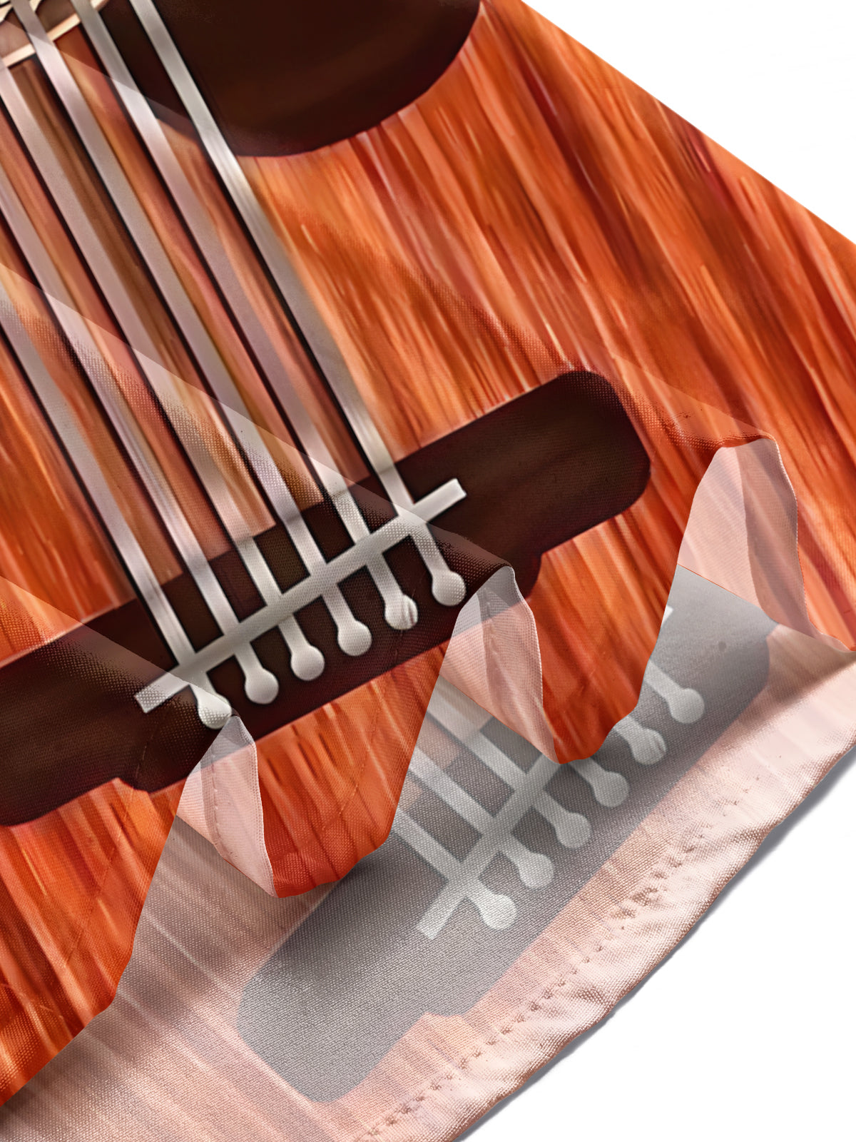 Guitar Art Print Men's Pocket Short Sleeve Shirts