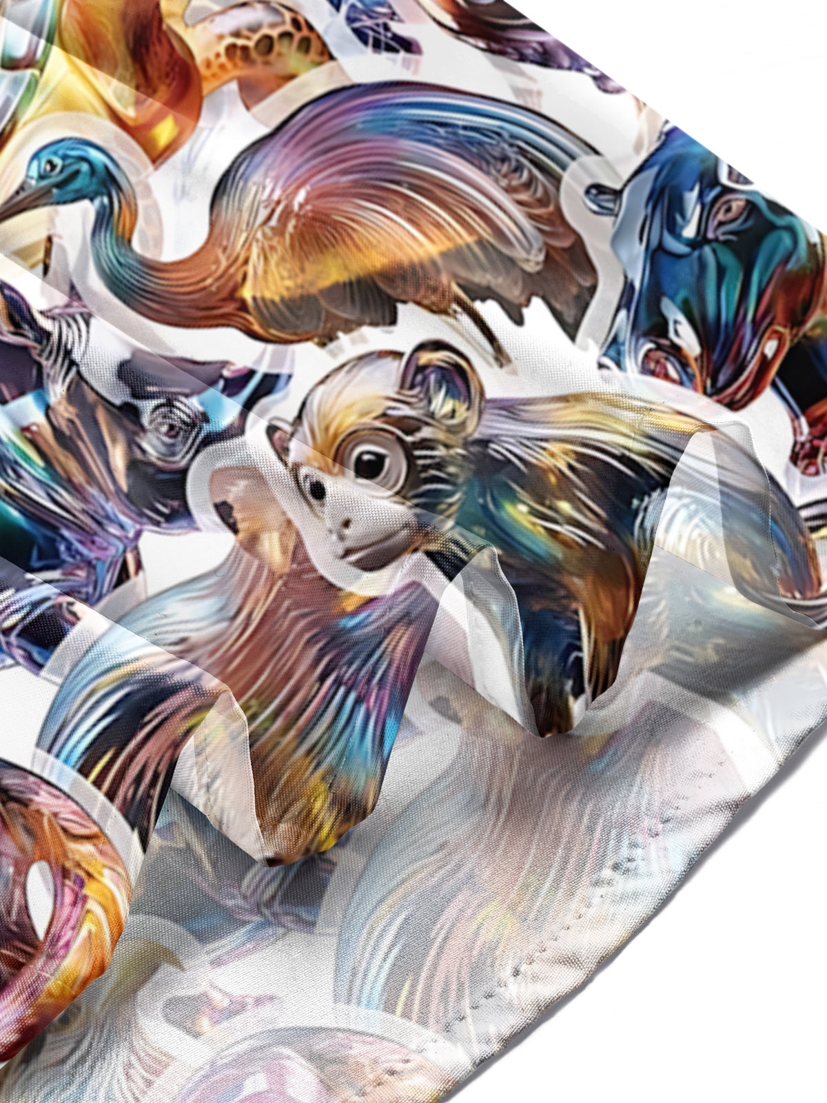 Animal Print Men's Pocket Short Sleeve Shirts