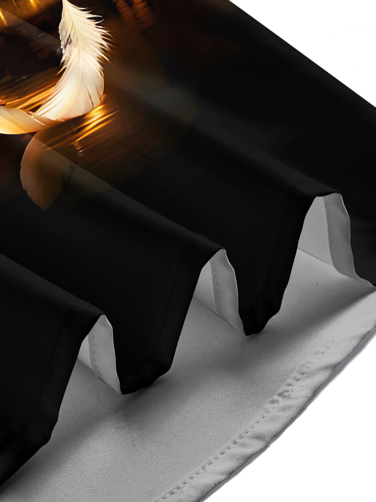 Dark Feathers Domed Building Full Moon Reflection Men's Pocket Short Sleeve Shirts