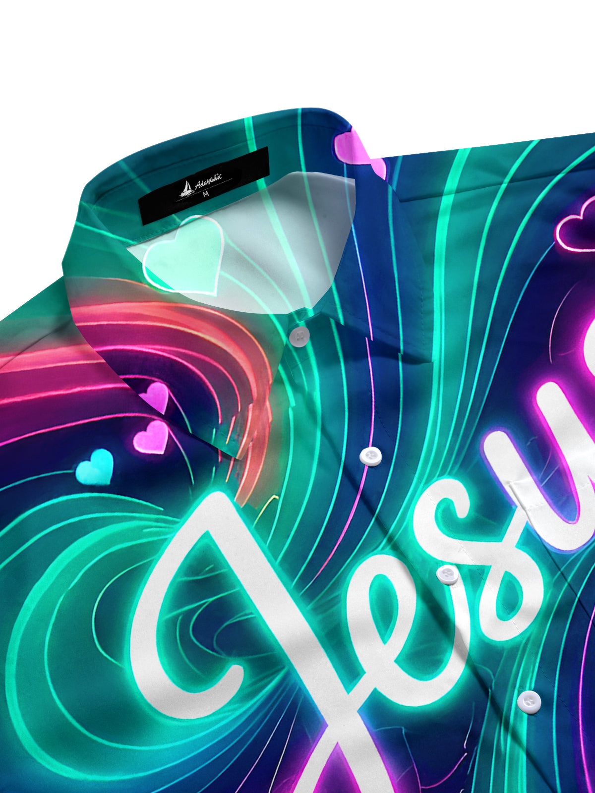 Jesus Abstract Men's Pocket Short Sleeve Shirts