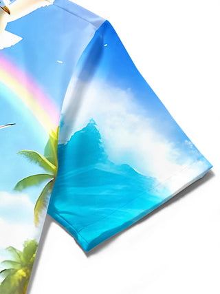 men's Hawaiian shirt close-up short sleeve
