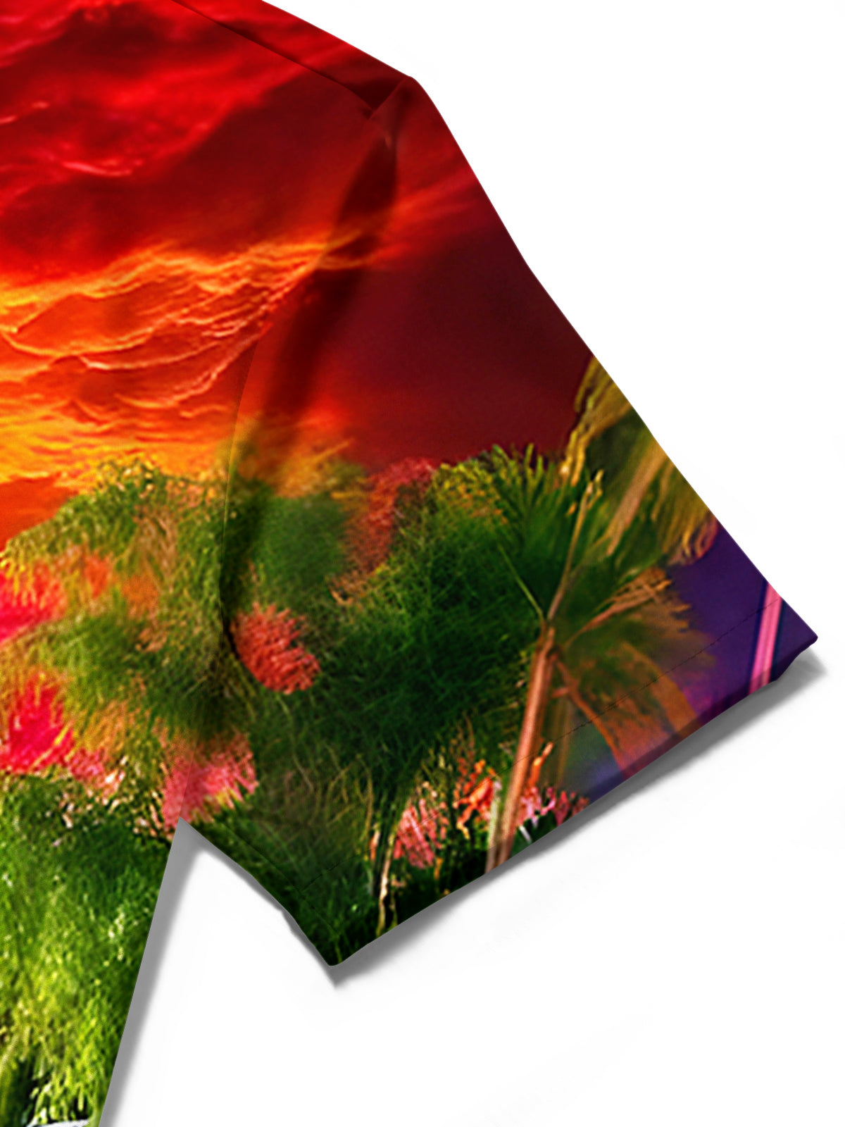 Sunset Mountains Men's Pocket Short Sleeve Shirts