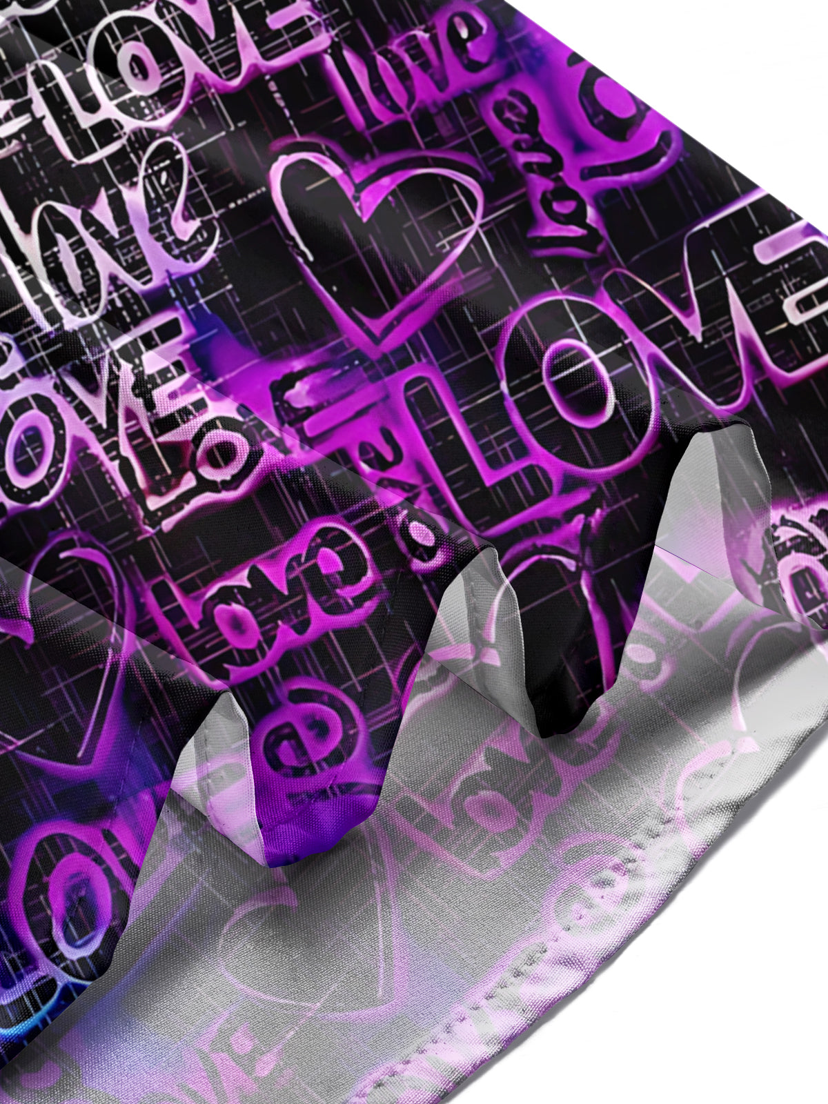 Love Print Men's Pocket Long Sleeve Shirts