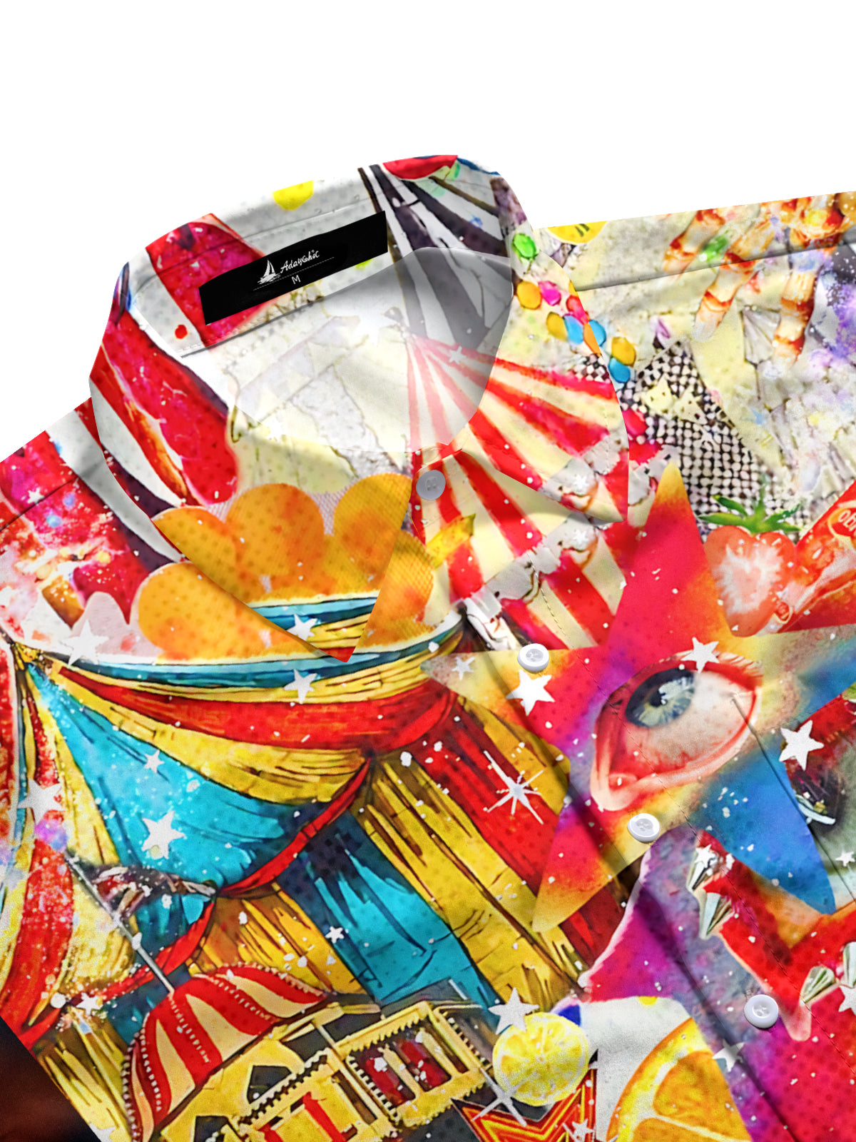 Carnival Art Print Men's Pocket Short Sleeve Shirts