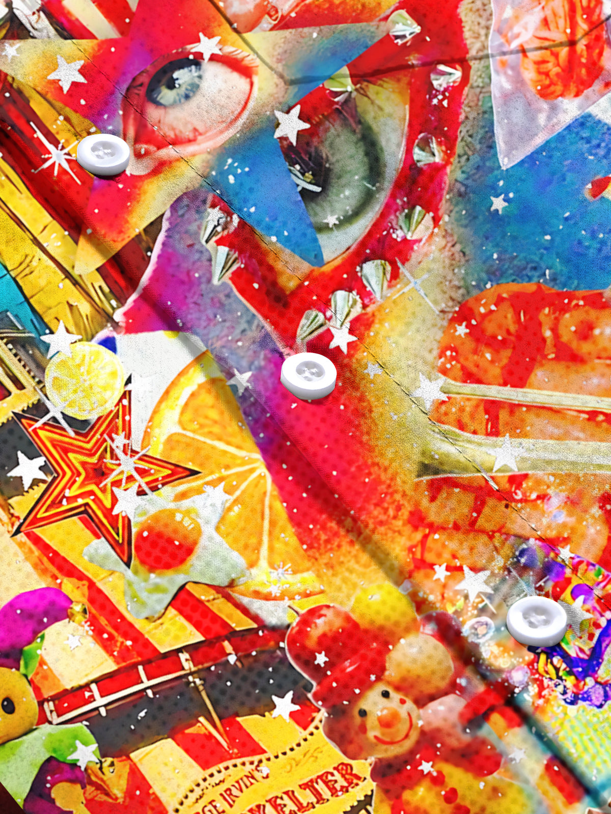 Carnival Art Print Men's Pocket Short Sleeve Shirts