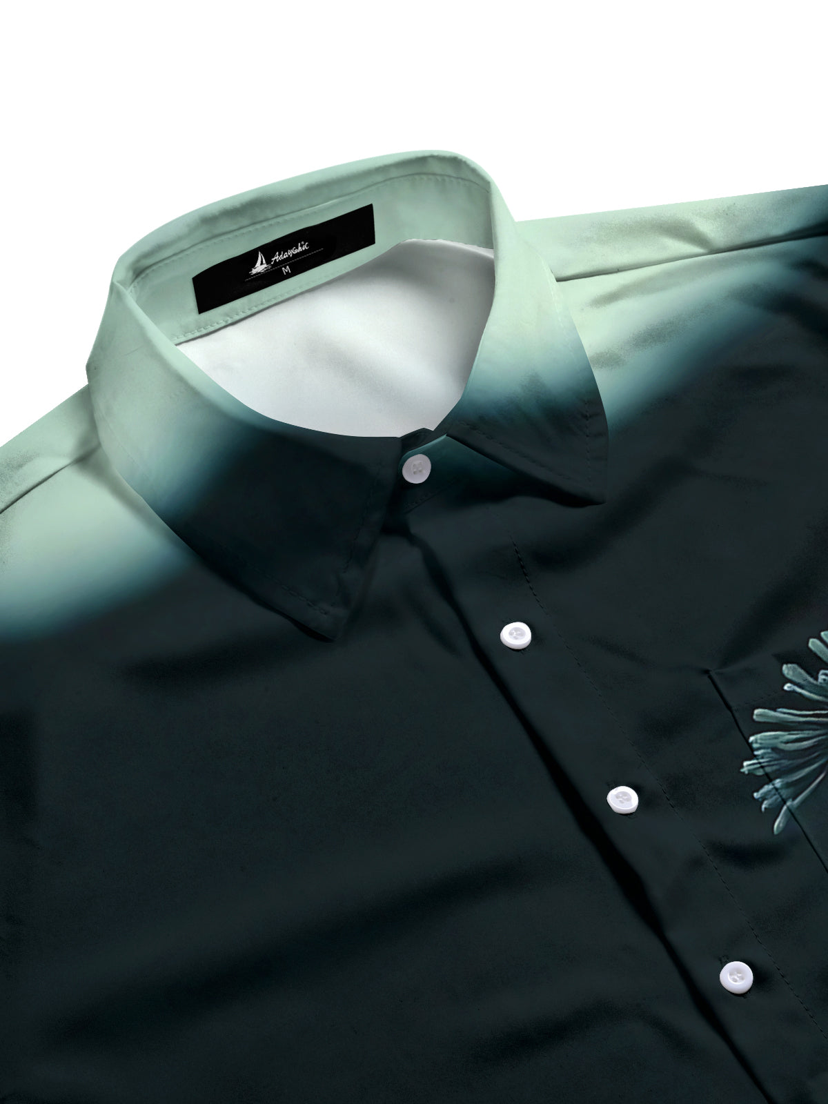 Dandelion Print Men's Pocket Short Sleeve Shirts