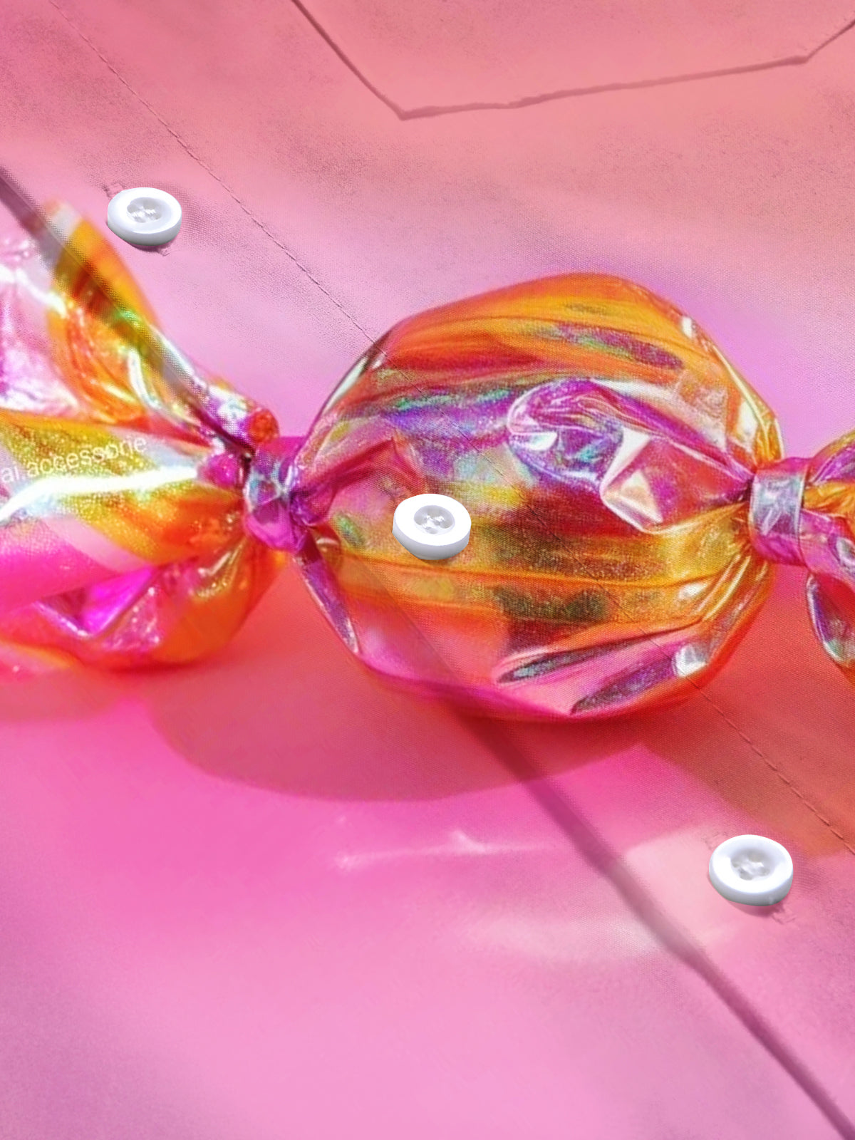 Candy Print Men's Pocket Short Sleeve Shirts