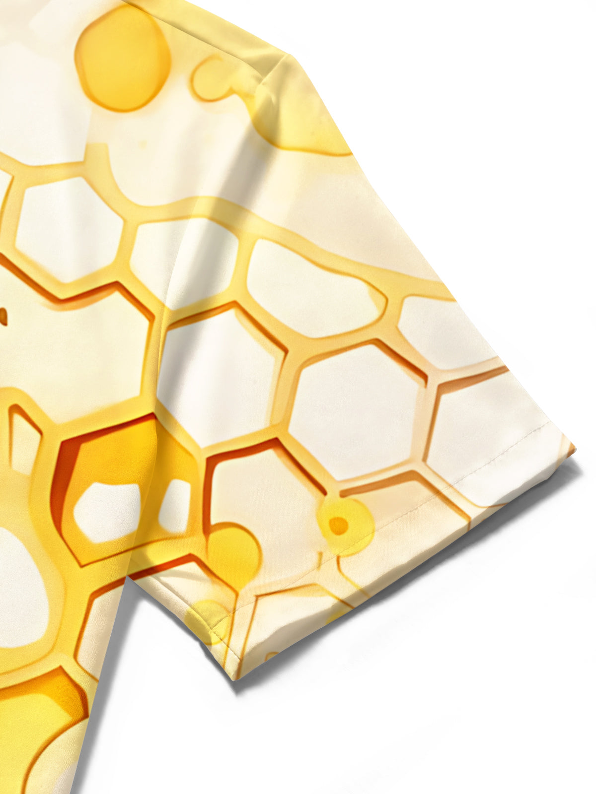 Beehive Print Men's Pocket Short Sleeve Shirts