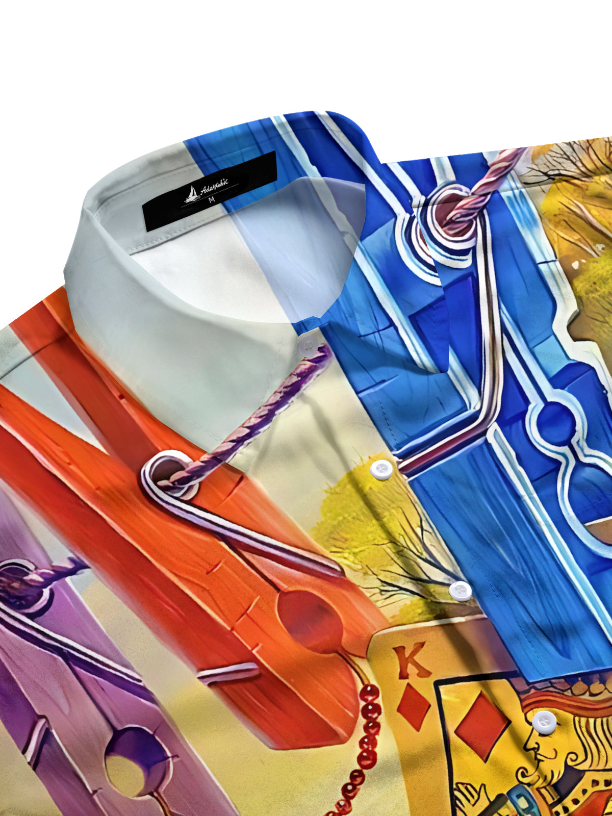 Poker Art Print Men's Pocket Short Sleeve Shirts