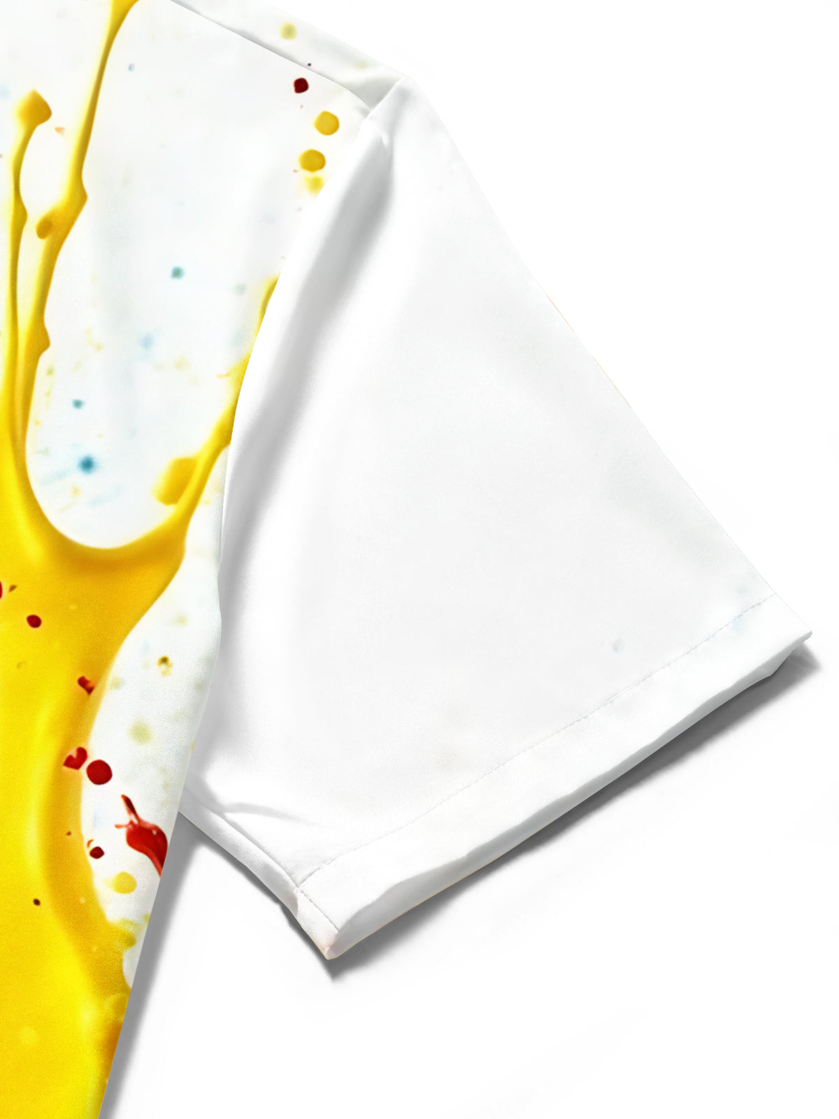 Paint Print Men's Pocket Short Sleeve Shirts