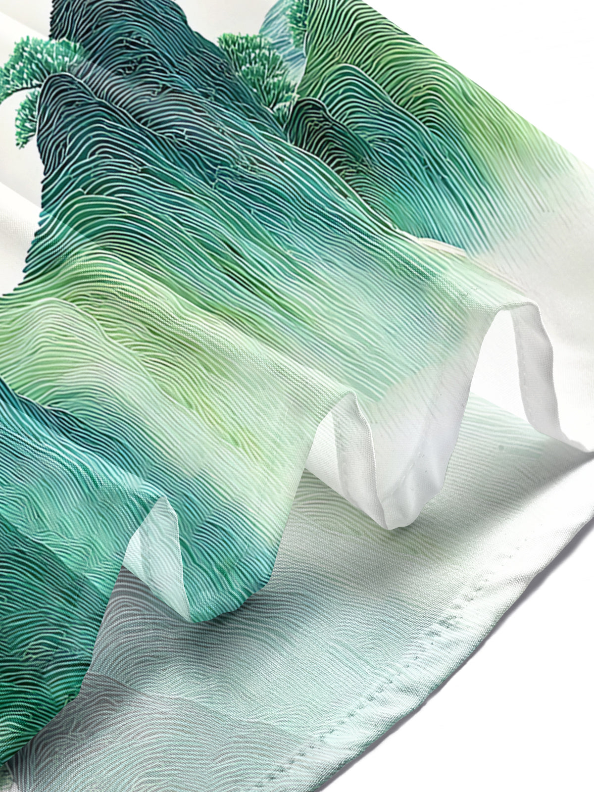 Landscape Painting Art Print Men's Pocket Short Sleeve Shirts