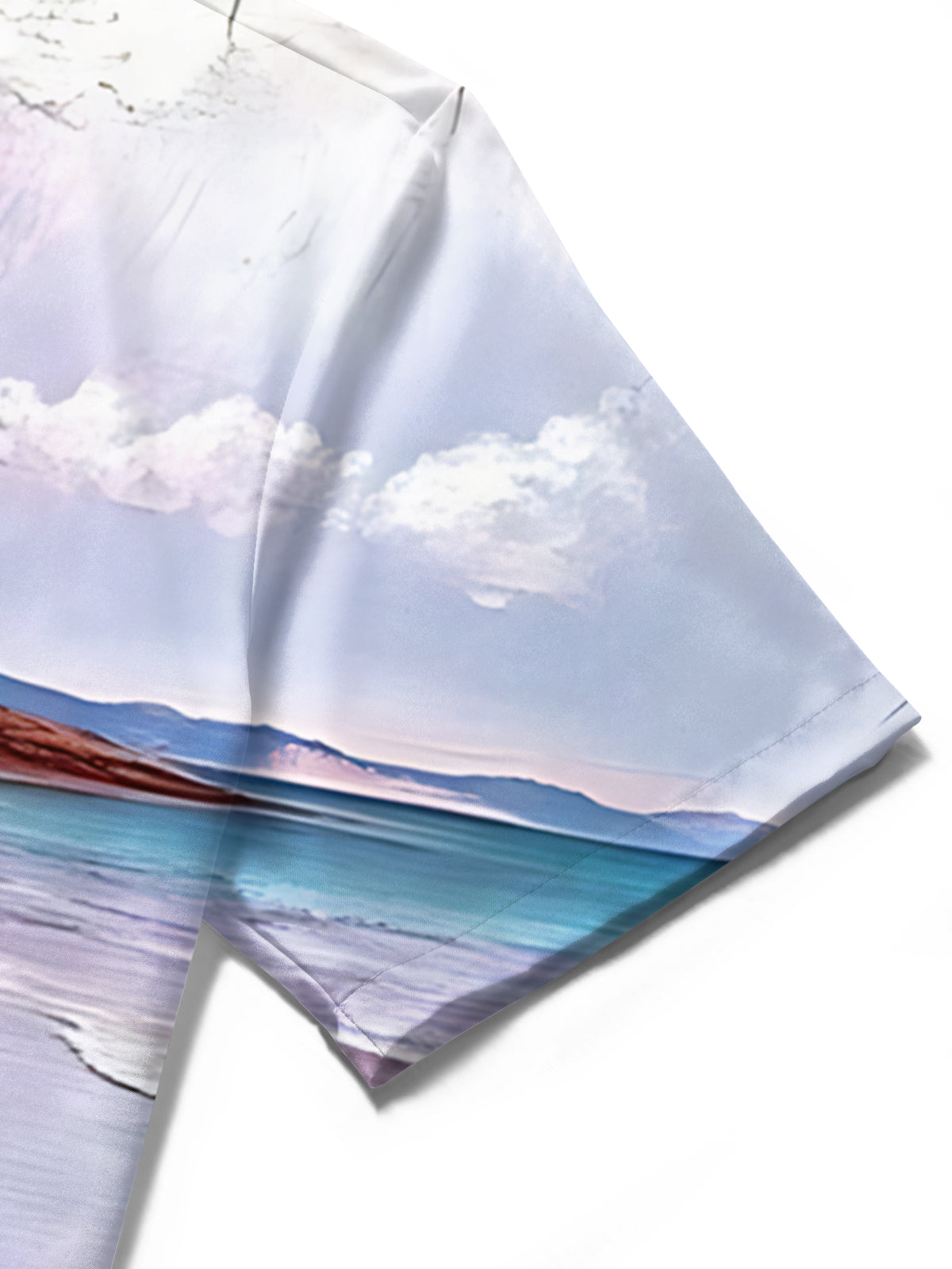 Boat Scenery Art Print Men's Pocket Short Sleeve Shirts