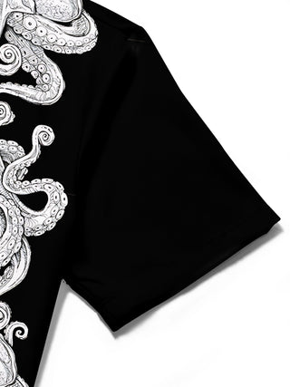 men's octopus print shirt summer vacation