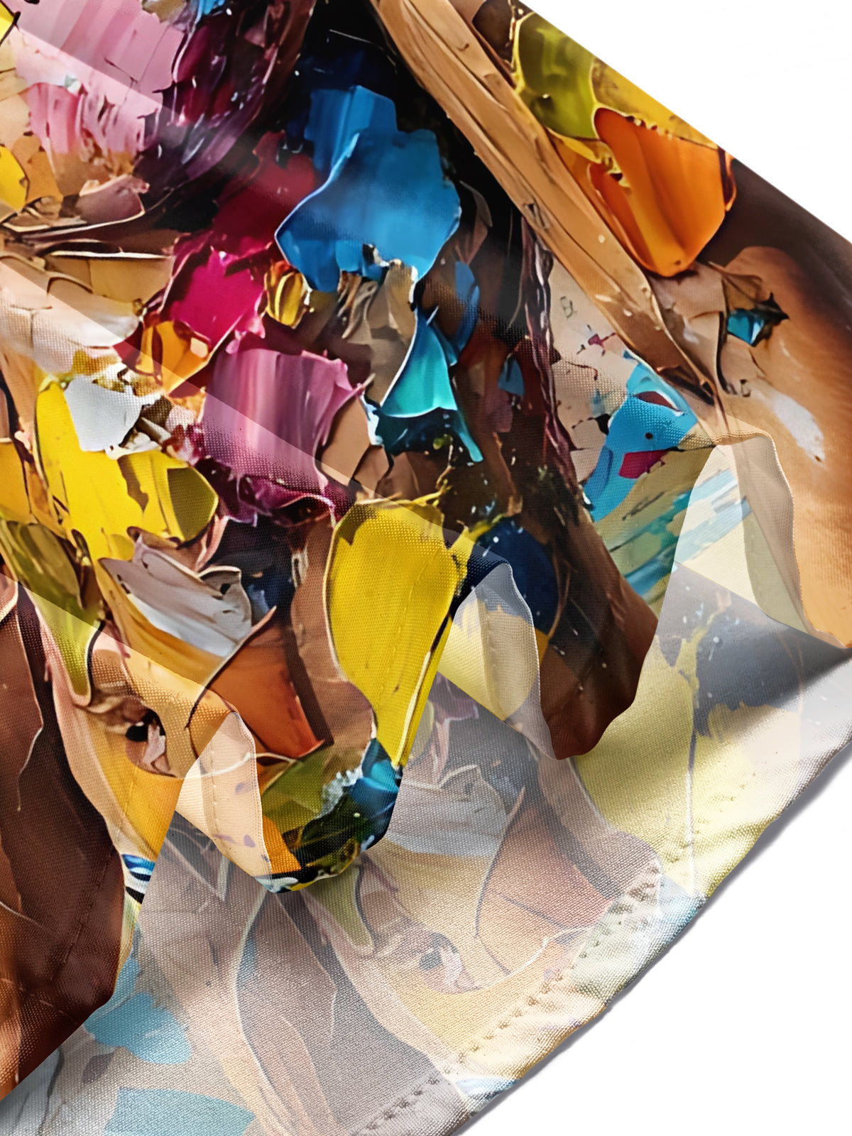 Oil Painting Art Print Men's Pocket Short Sleeve Shirts