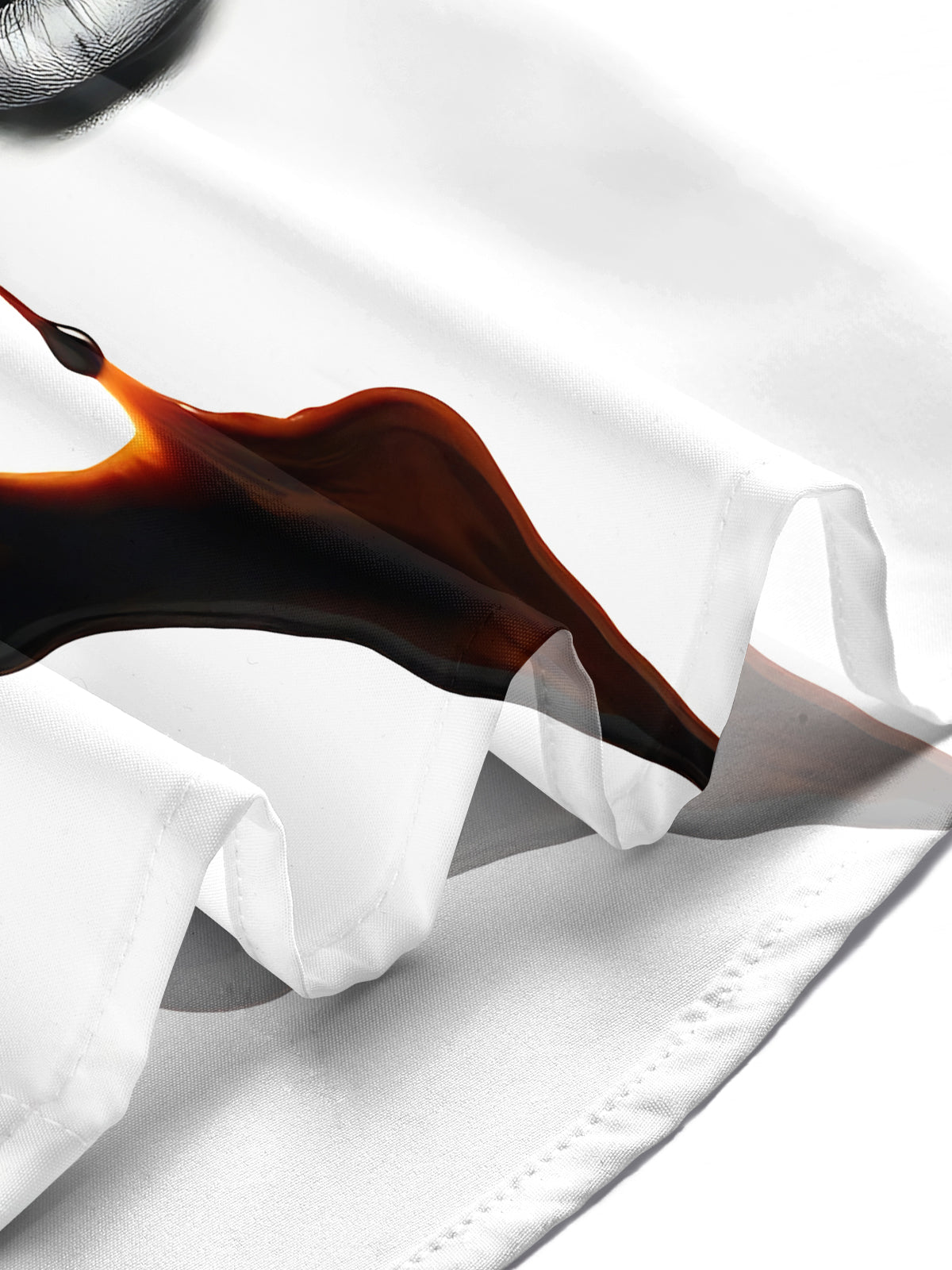 Abstract Face Print Men's Pocket Short Sleeve Shirts