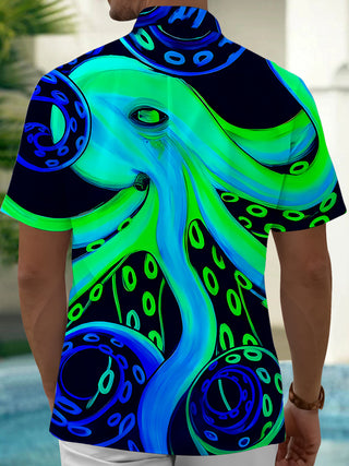 men's aloha shirt back view