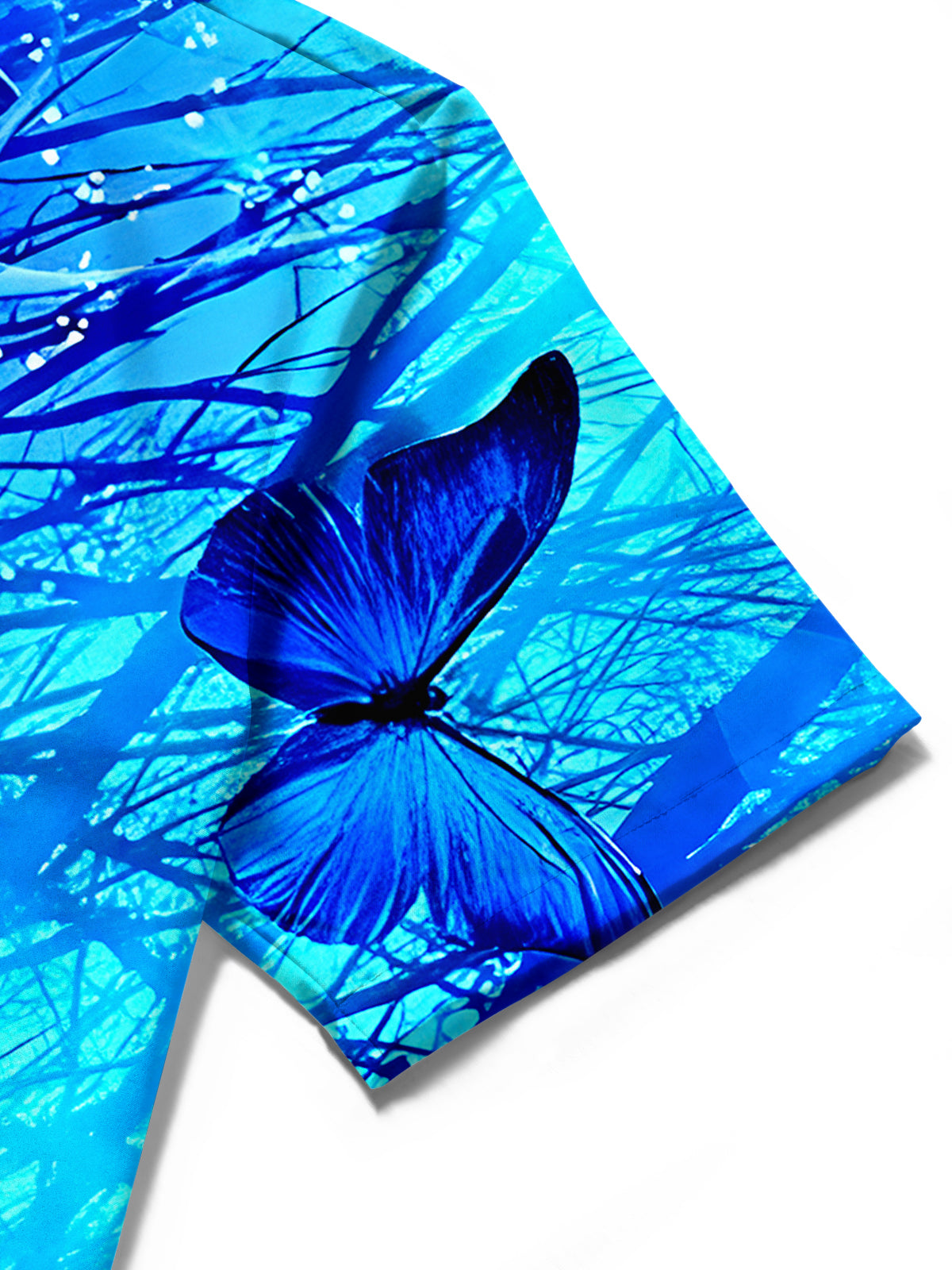 Hawaiian Butterfly Men's Pocket Short Sleeve Shirts