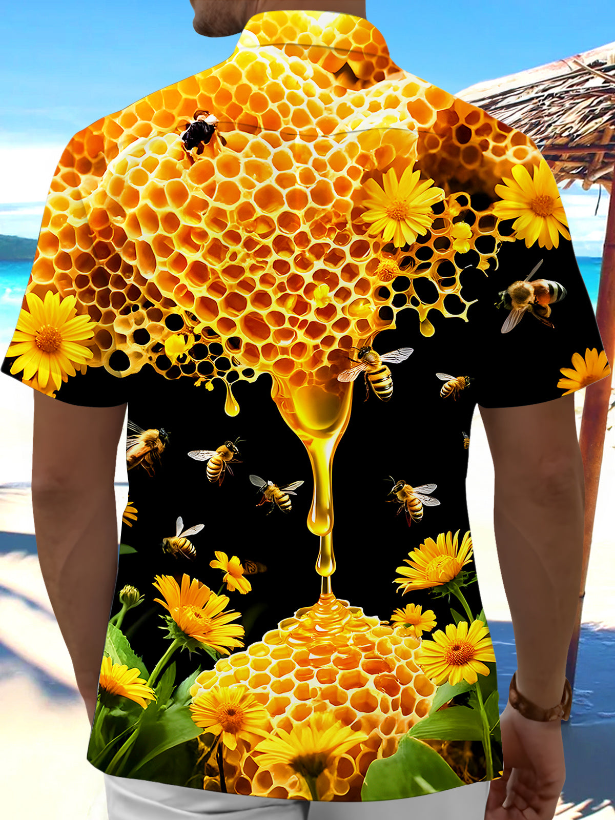 Bee Men's Pocket Short Sleeve Shirts