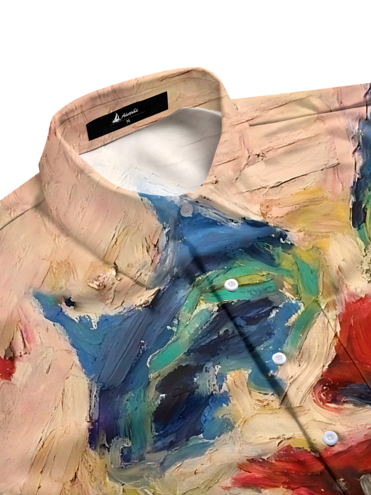 Clown Oil Painting Art Print Men's Pocket Short Sleeve Shirts