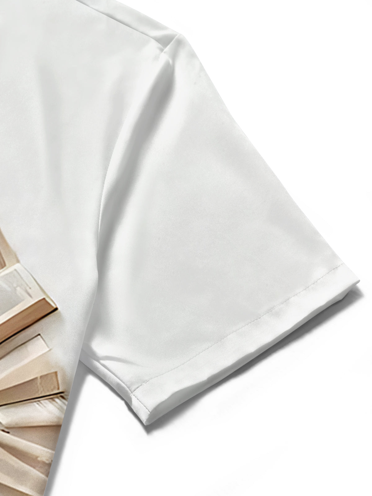 Book Tree Print Men's Pocket Short Sleeve Shirts