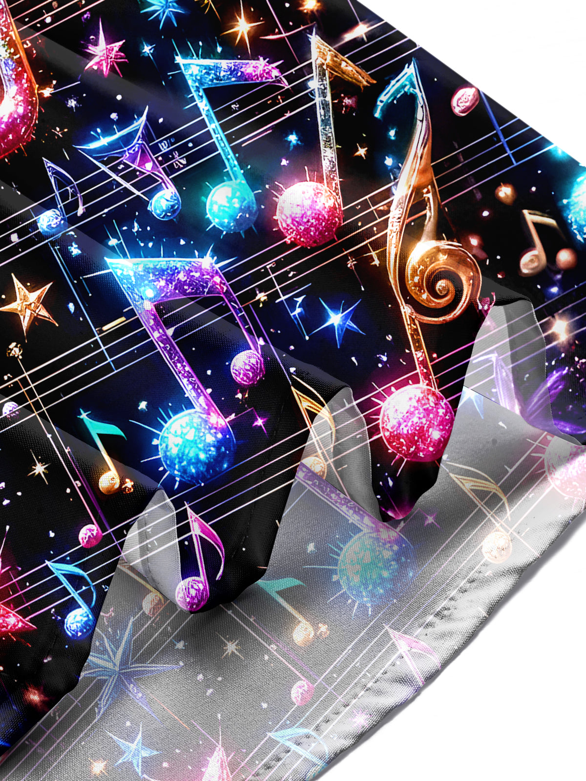 Musical Note Star Men's Pocket Short Sleeve Shirts