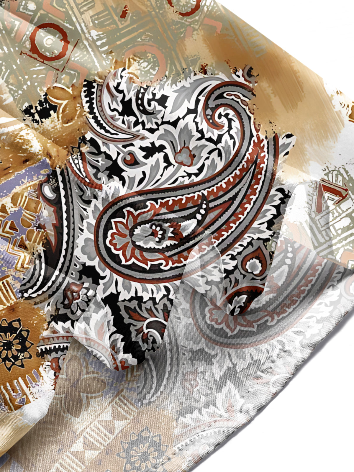 Vintage Print Men's Pocket Short Sleeve Shirts