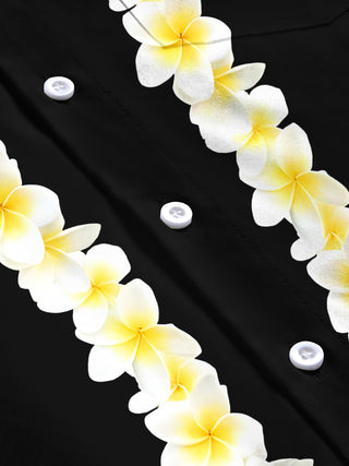 men's Hawaiian short sleeve flat lay shirt