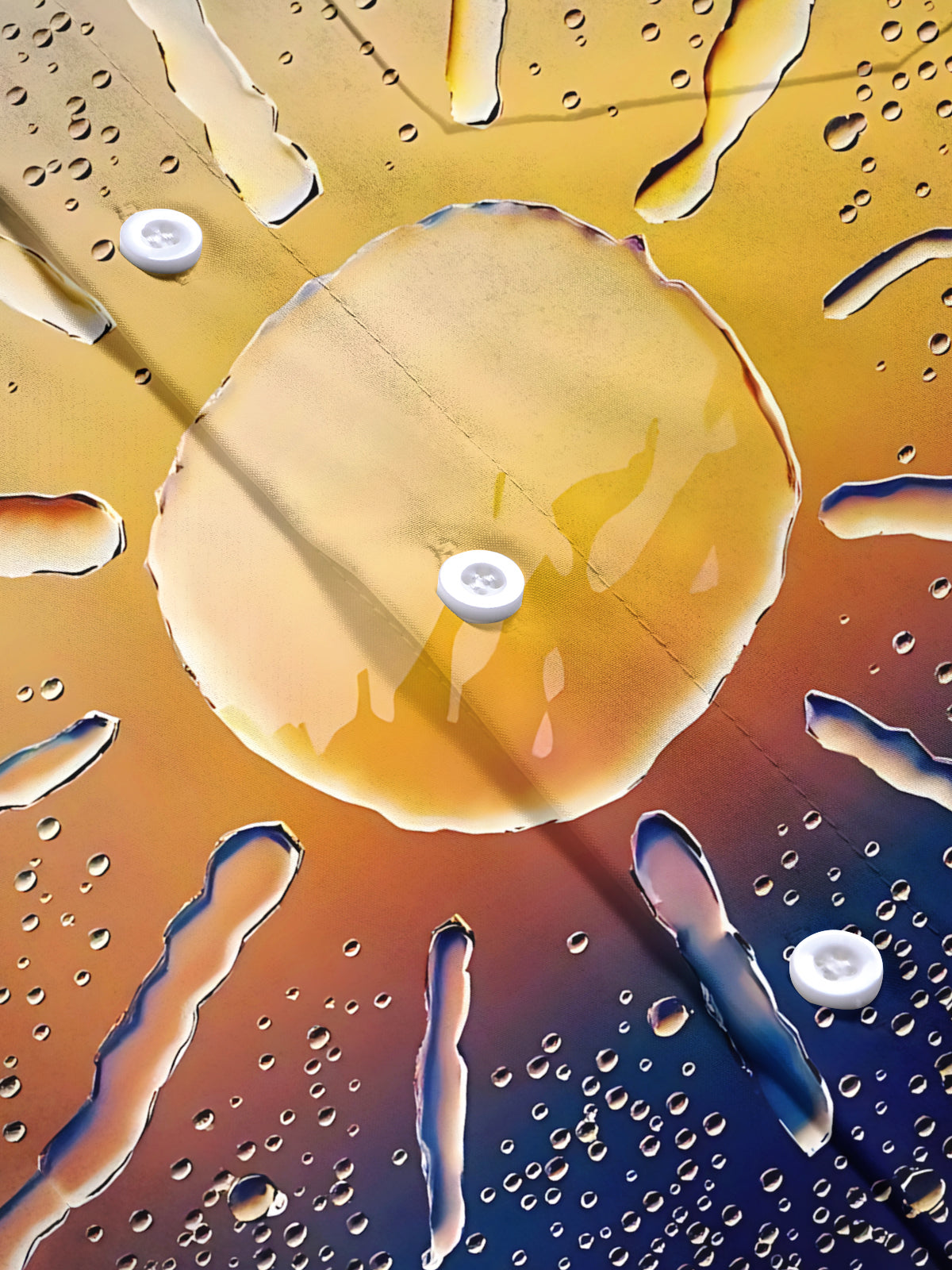 Sun Drop Print Men's Pocket Short Sleeve Shirts